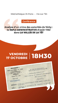 Confrence - la rafle d'aot 1942 dans la valle de la Tt