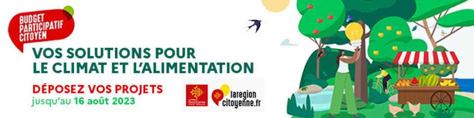 Rgion Occitanie : Budget participatif pour le climat et lalimentation